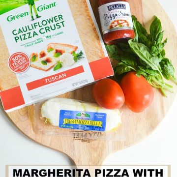 MARGHERITA PIZZA WITH CAULIFLOWER CRUST