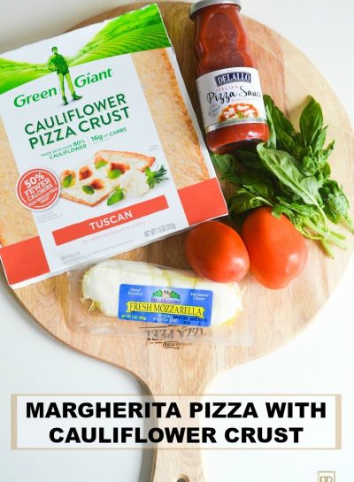 A TASTY MARGHERITA PIZZA WITH CAULIFLOWER CRUST – A HEALTHIER ALTERNATIVE