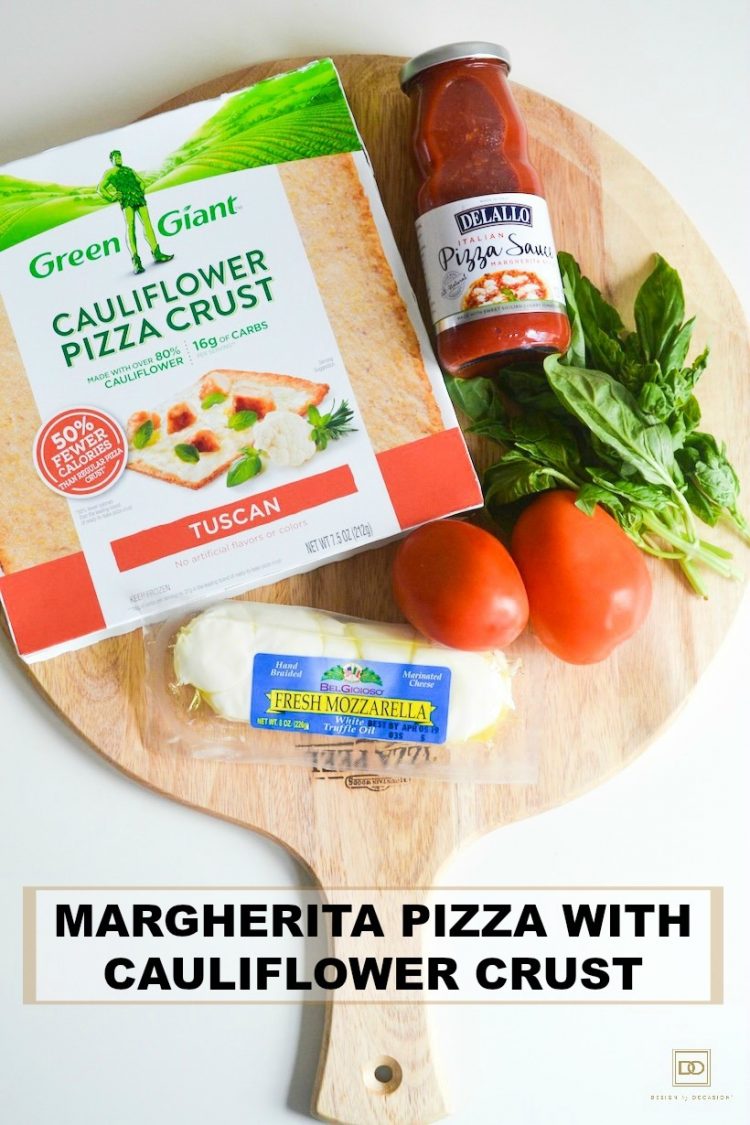 MARGHERITA PIZZA WITH CAULIFLOWER CRUST
