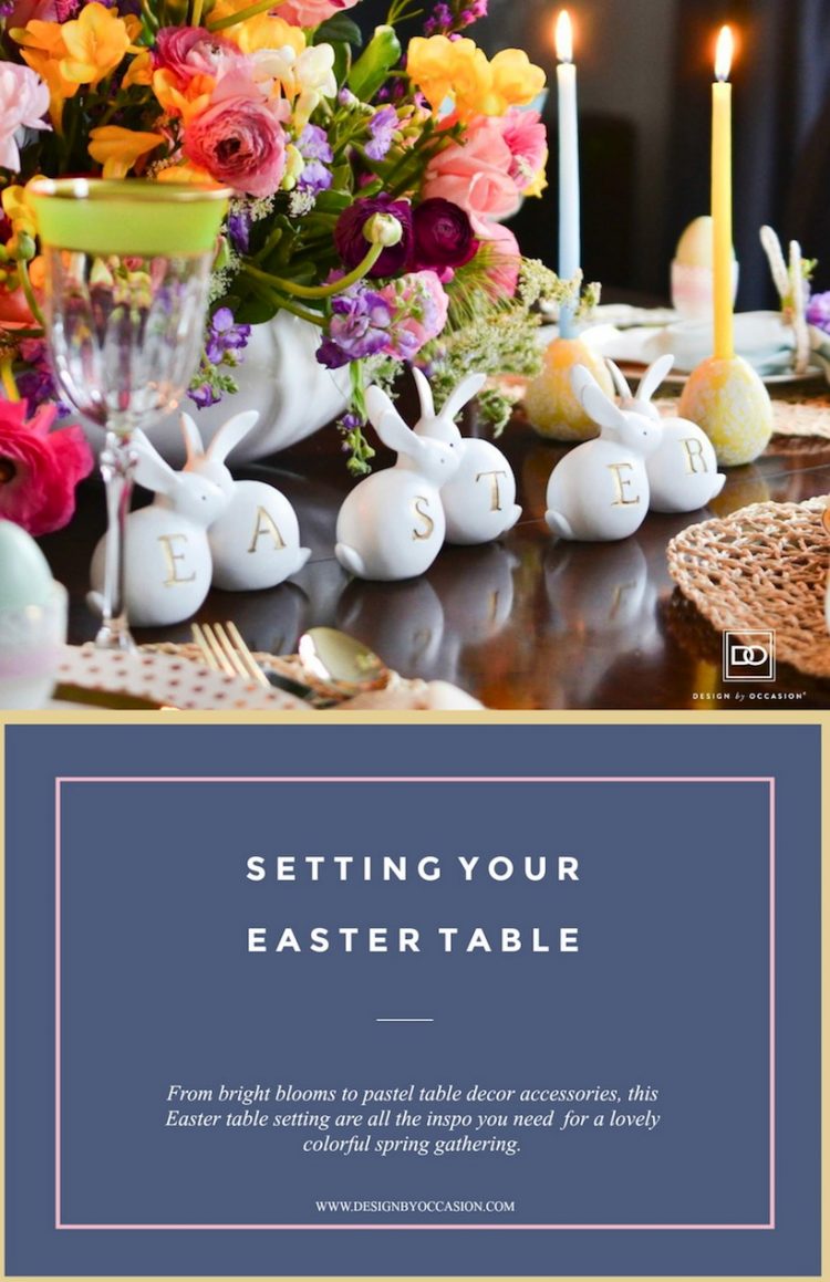A BRIGHT AND COLORFUL EASTER TABLESCAPE