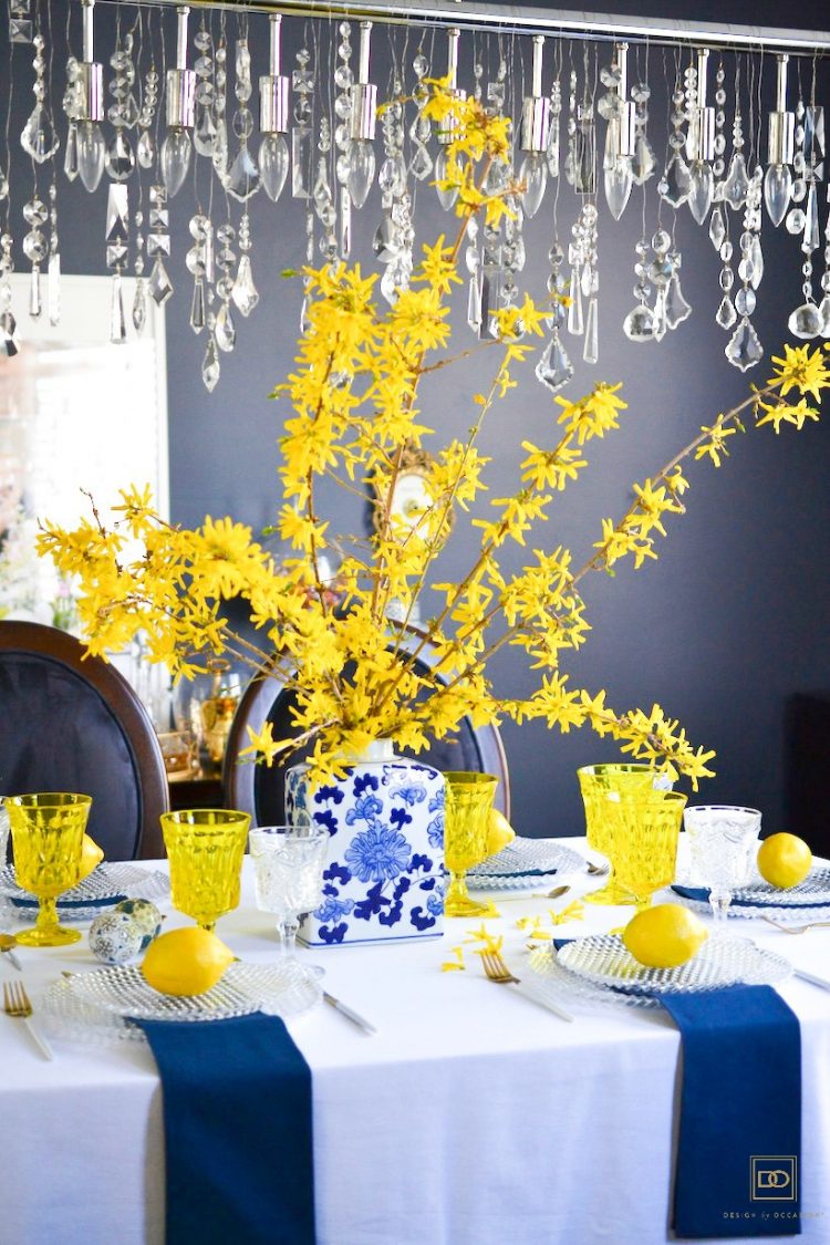 HOW TO CREATE A BLUE AND YELLOW SPRING TABLESCAPE