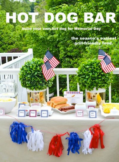 AN EASY ALL-AMERICAN HOT DOG BAR IDEA FOR MEMORIAL DAY