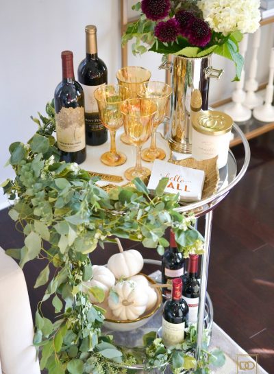 HOW TO STYLE A FALL DECORATED (WINE) BAR CART