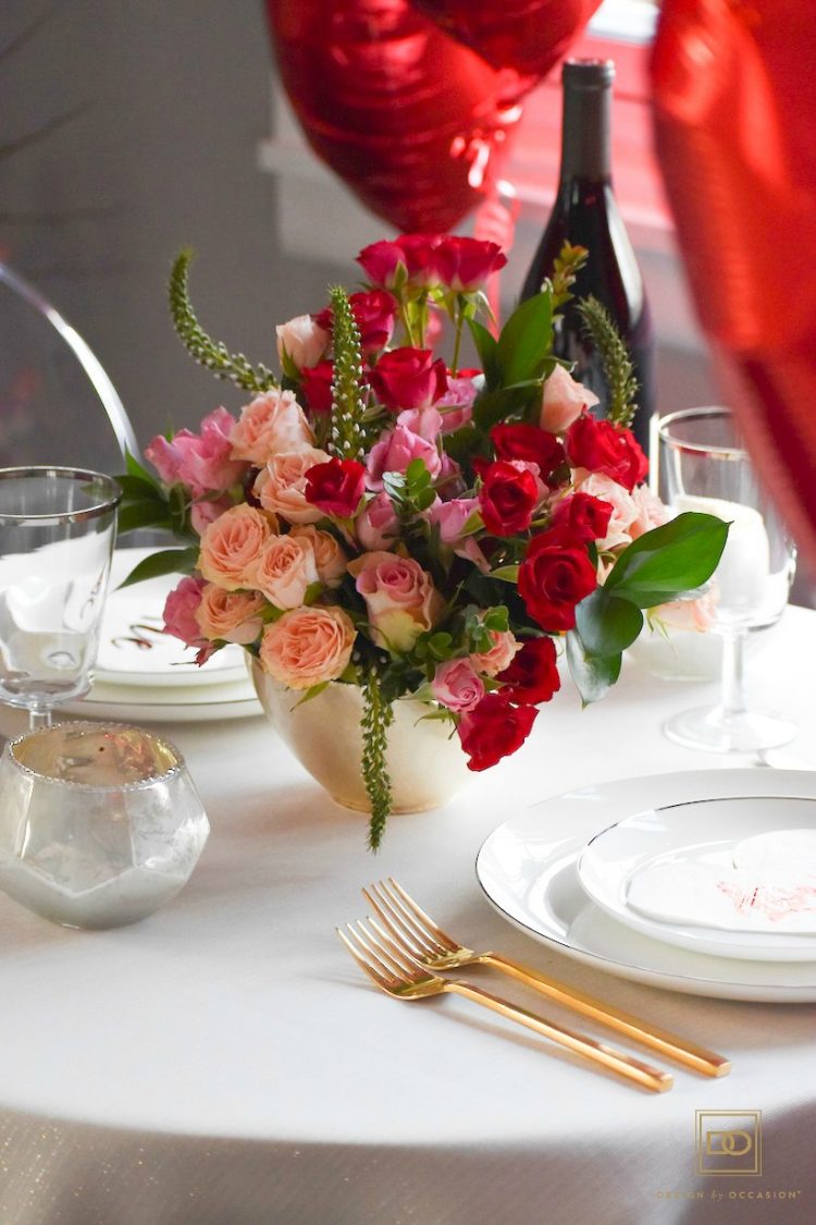 Valentine' Day Table Setting for Two