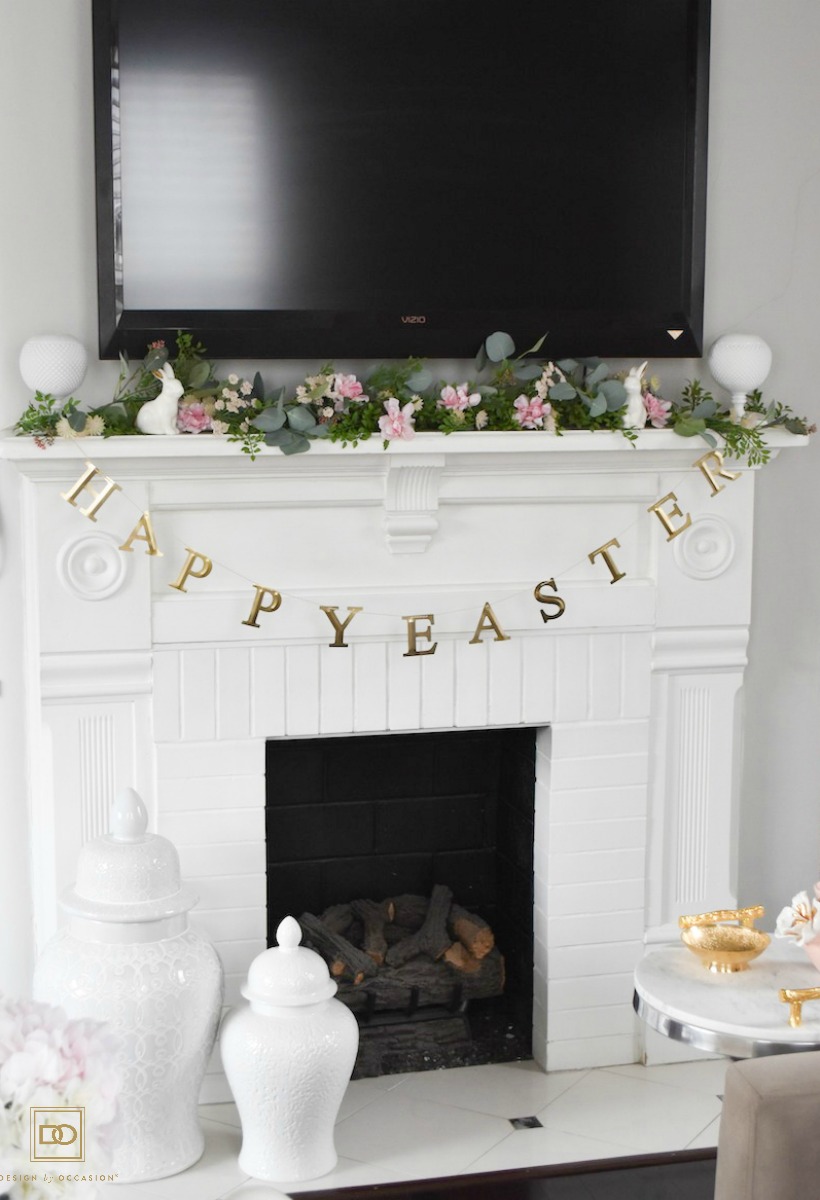 EASTER DECOR STYLING FOR YOUR FIREPLACE MANTEL