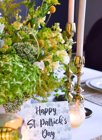 ST. PATRICK’S DAY TABLESCAPE INSPIRATION IN YELLOW, GREEN & GOLD