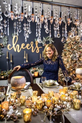 CHRISTMAS HOME TOUR: A GILDED & GLOWING DINING ROOM {PART 2 OF 3}